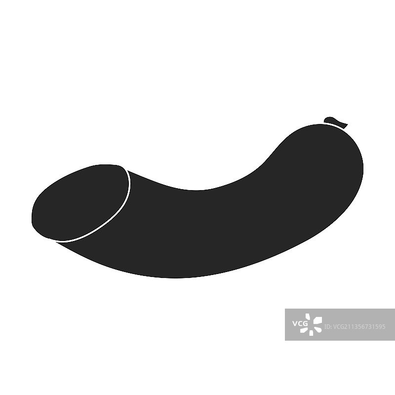 黑色香肠图标图片素材