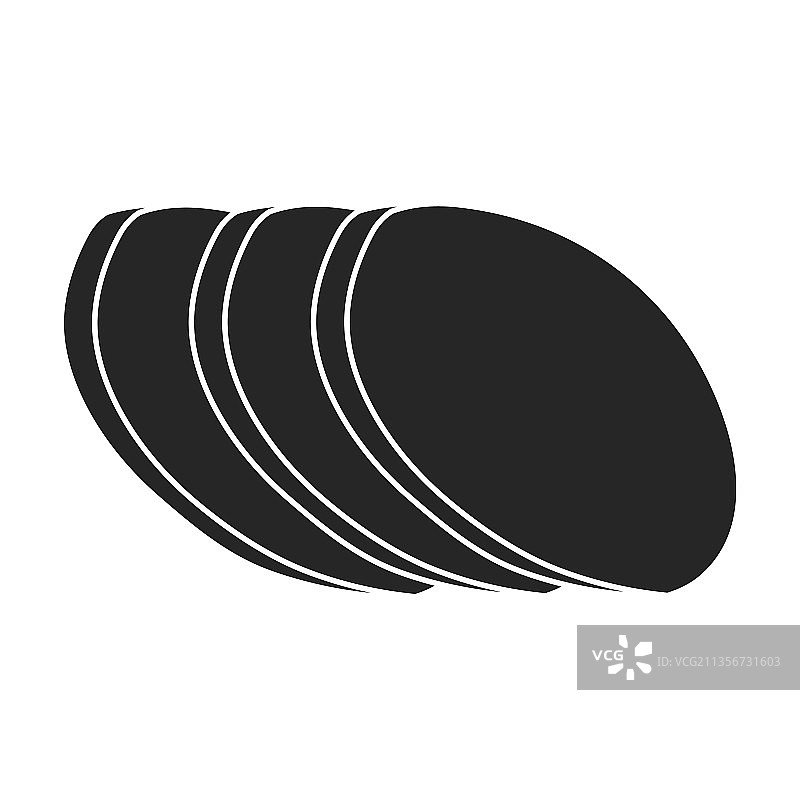 黑色香肠图标图片素材