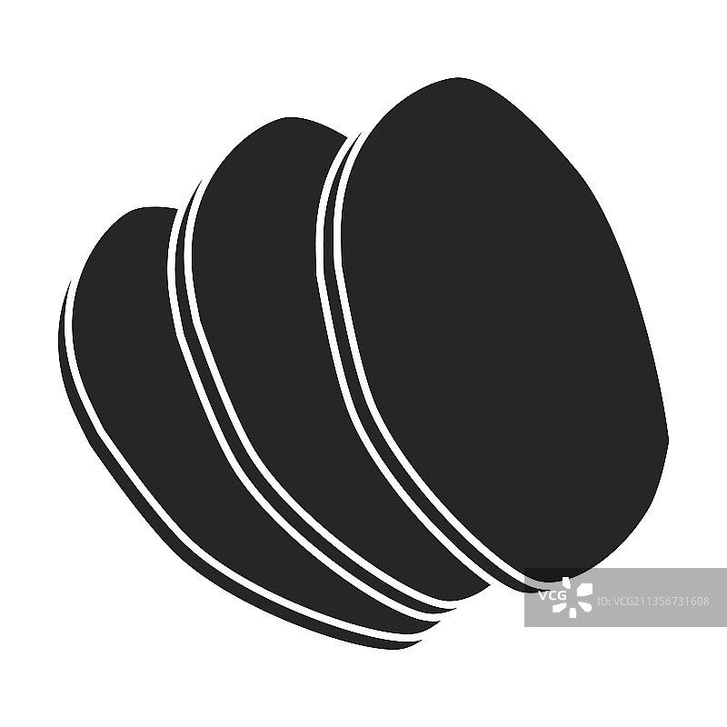 黑色香肠图标图片素材