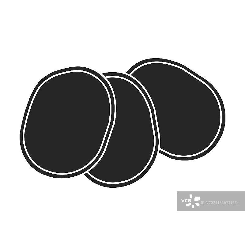 黑色香肠图标图片素材