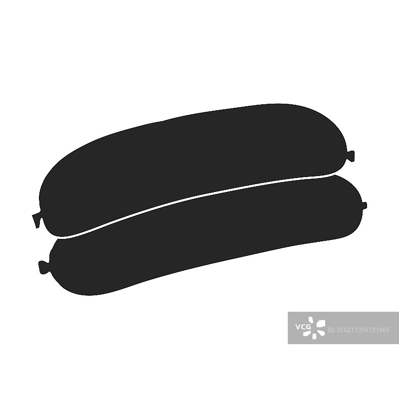 黑色香肠图标图片素材