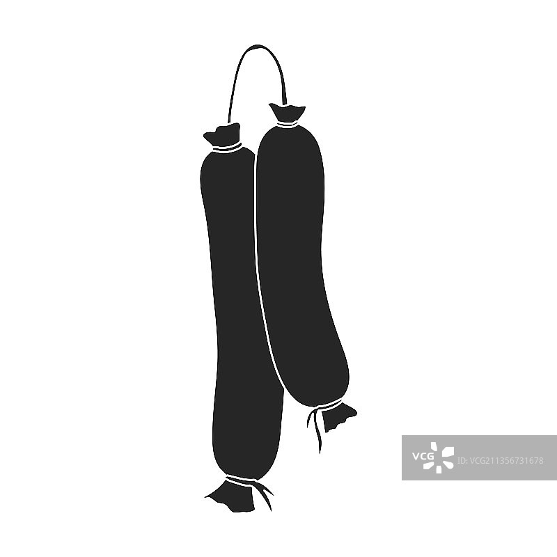 黑色香肠图标图片素材