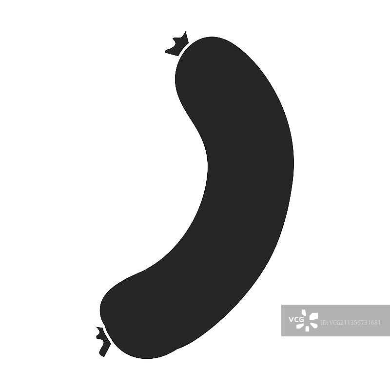 黑色香肠图标图片素材