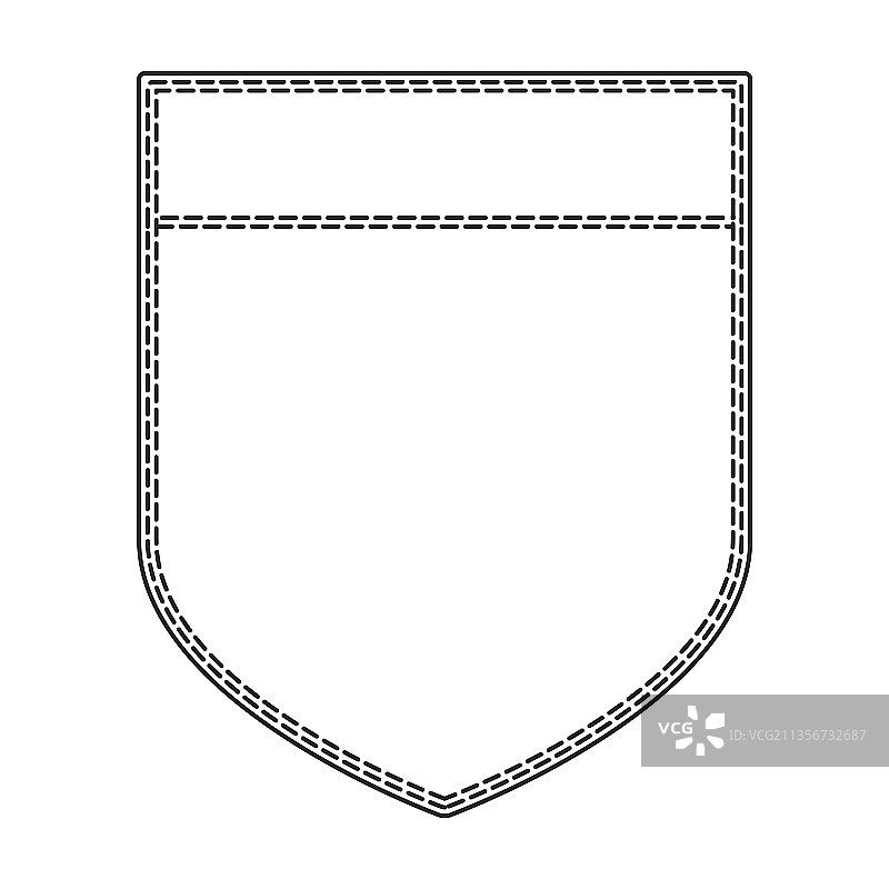 口袋轮廓图标隔离图片素材
