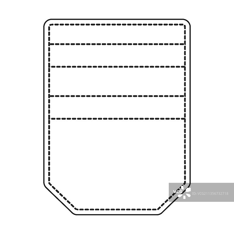 口袋轮廓图标隔离图片素材