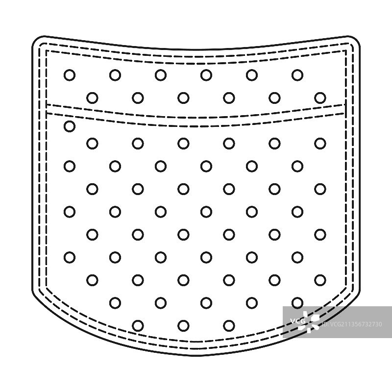 口袋轮廓图标隔离图片素材