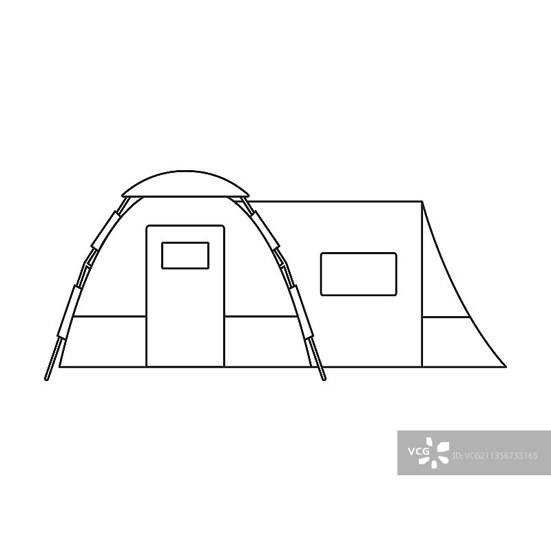 帐篷轮廓图标图片素材