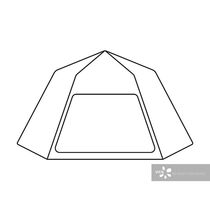 帐篷轮廓图标图片素材