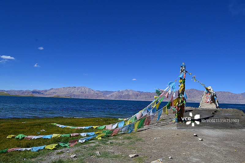 西藏阿里班公措图片素材