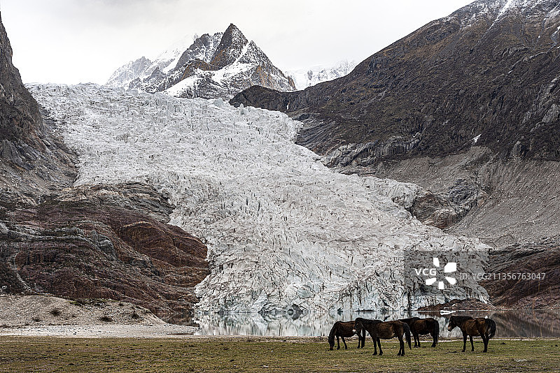 布加冰川风光图片素材