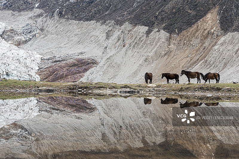 布加冰川风光图片素材