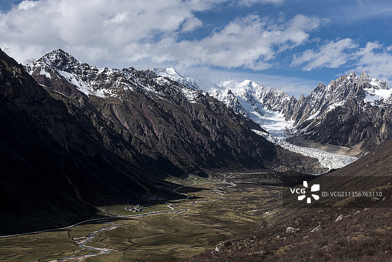 布加冰川风光图片素材
