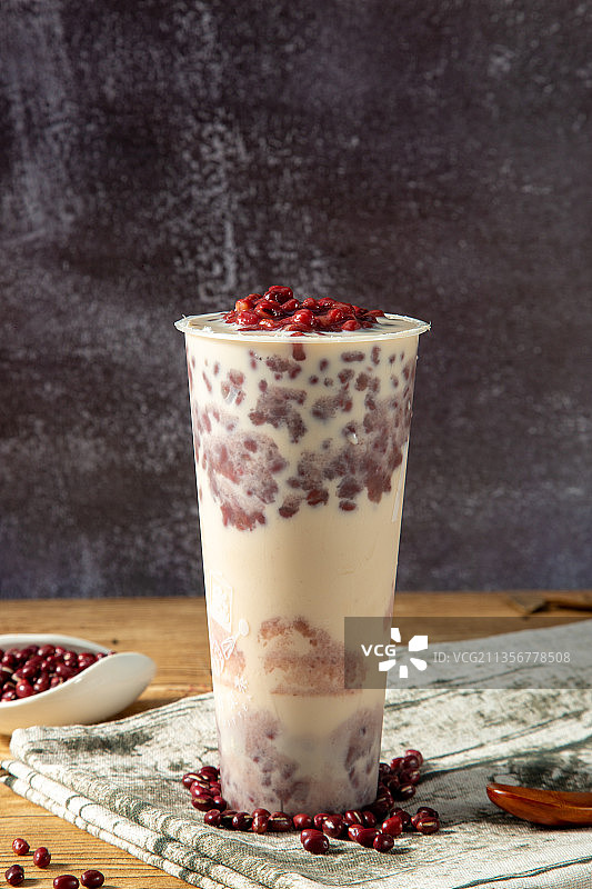 红豆奶茶图片素材