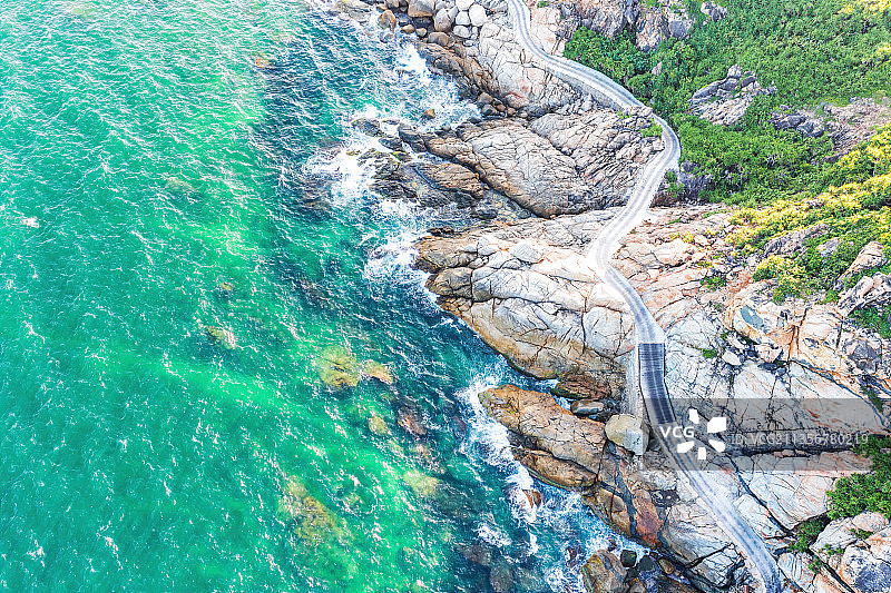 海南省三亚市海棠区蜈支洲岛旅游风景区环岛路图片素材