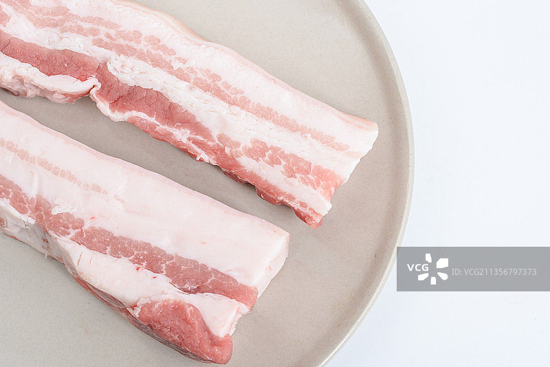 三线五花肉图片素材