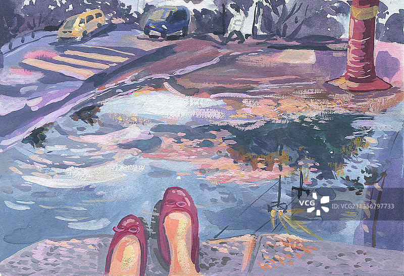 夏日傍晚02图片素材