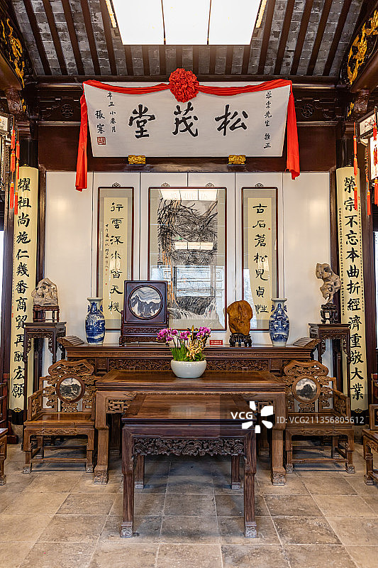 江苏苏州昆山周庄沈厅图片素材