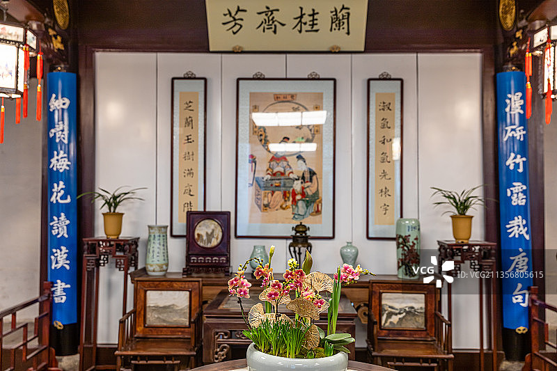 江苏苏州昆山周庄沈厅图片素材