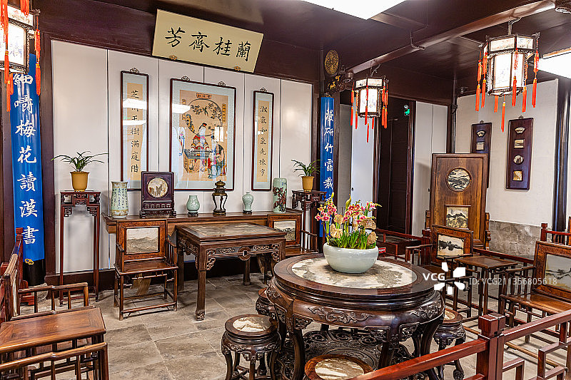 江苏苏州昆山周庄沈厅图片素材