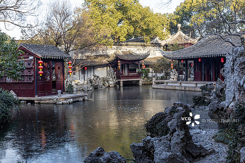 江苏苏州同里退思园图片素材