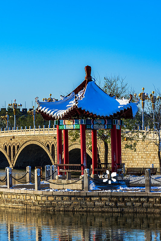 大雪（立冬）过后东昌湖畔靓丽晨景-1574图片素材