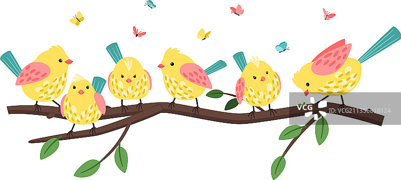 有趣的鸟类和蝴蝶春季蝴蝶图片素材