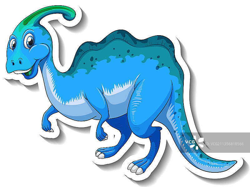 副栉龙卡通角色贴纸图片素材