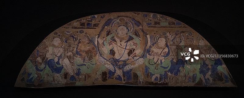 柏林亚洲艺术博物馆新疆克孜尔石窟壁画图片素材