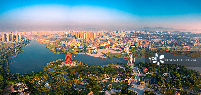 航拍广西玉林园博园图片素材