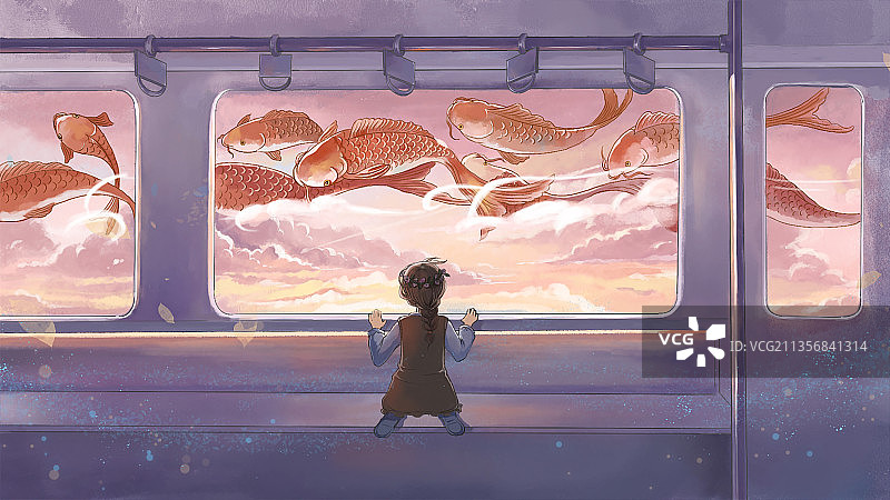 少女的奇幻之旅图片素材