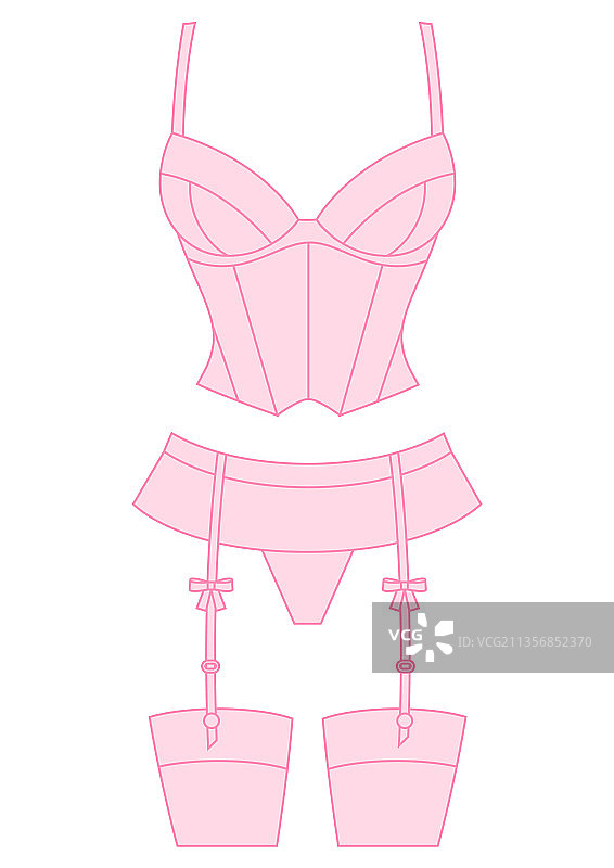 女士胸衣和吊袜腰带图片素材