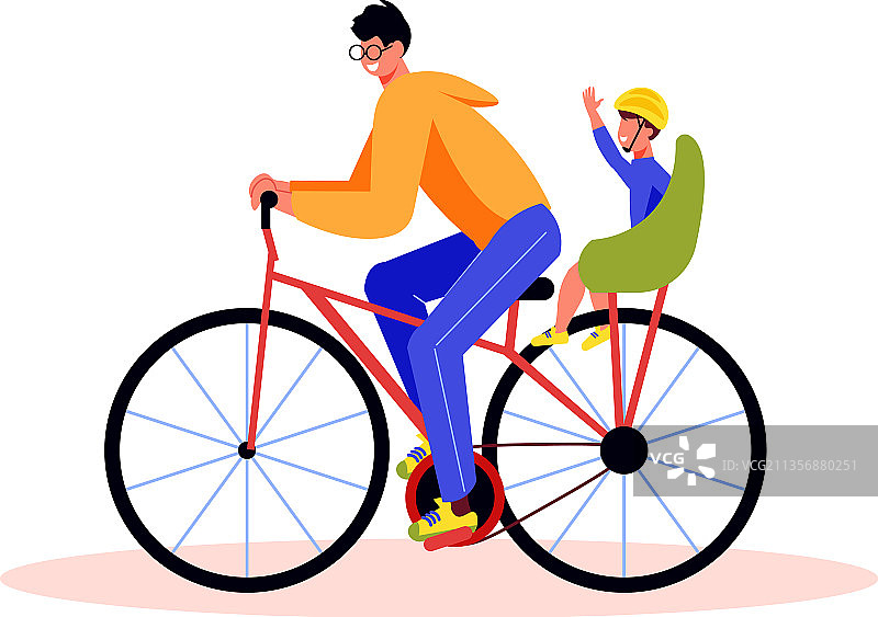 自行车婴儿座椅组合图片素材