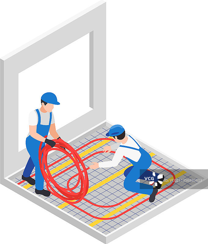 装修管道安装构图图片素材