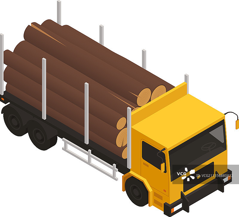 木材卡车锯木厂场景图片素材