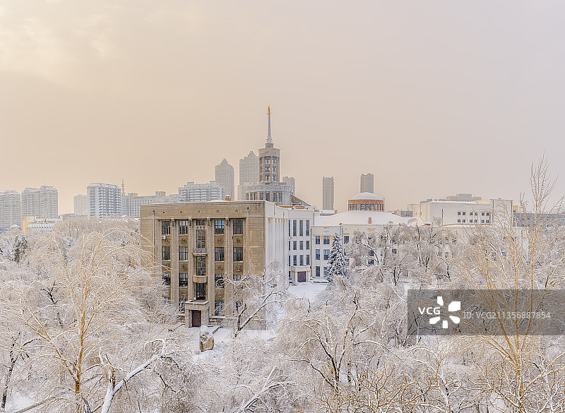 黑龙江大雪图片素材
