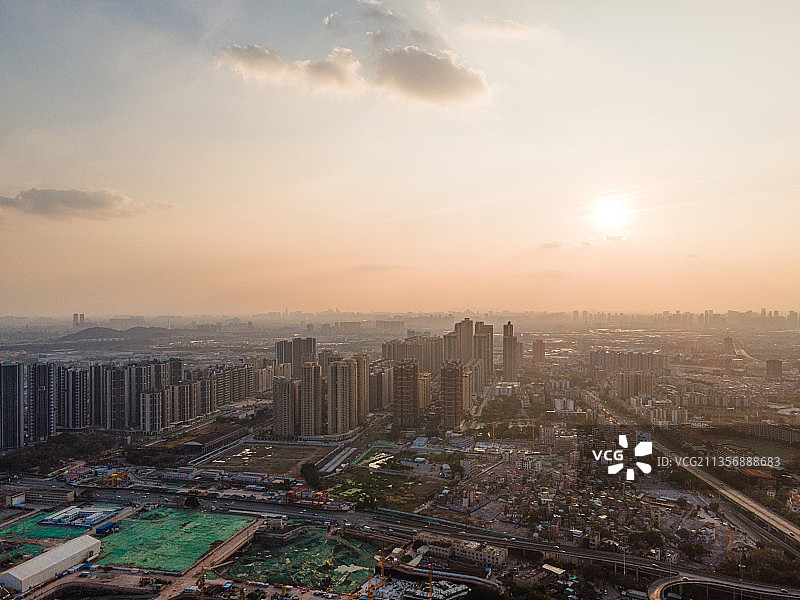 航拍广州广钢新城住宅小区商品房图片素材