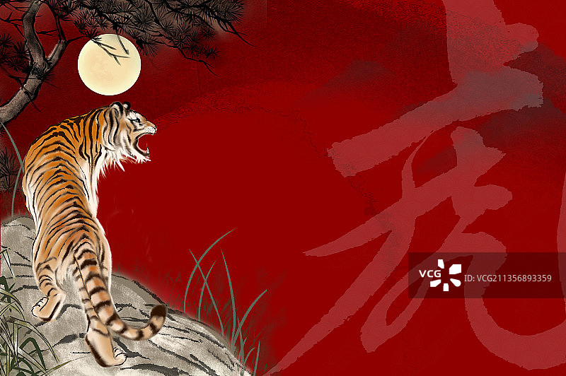 猛虎虎啸图片素材