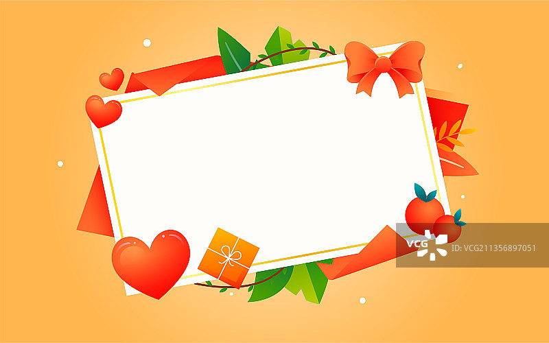 感恩节贺卡爱心插画生日卡片节日礼物海报图片素材