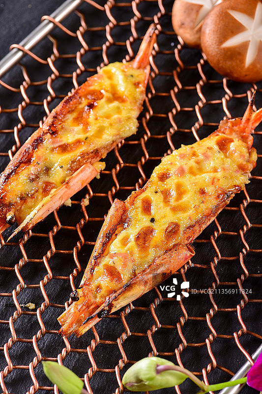 芝士烤大虾图片素材