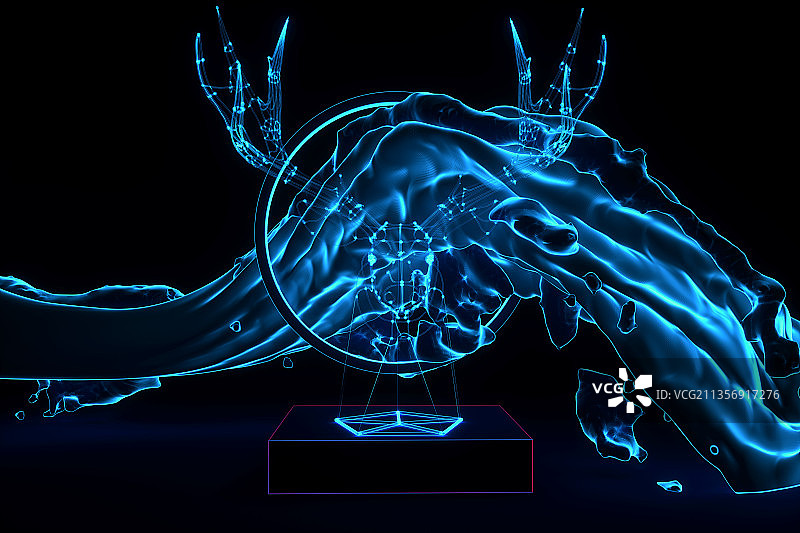 3D工艺品鹿图片素材