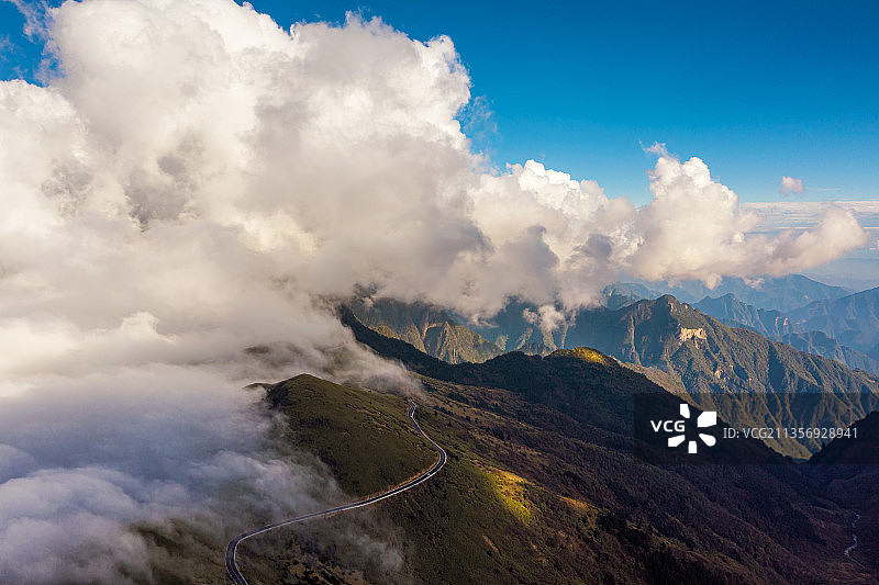 神农架神农顶云海夕照图片素材