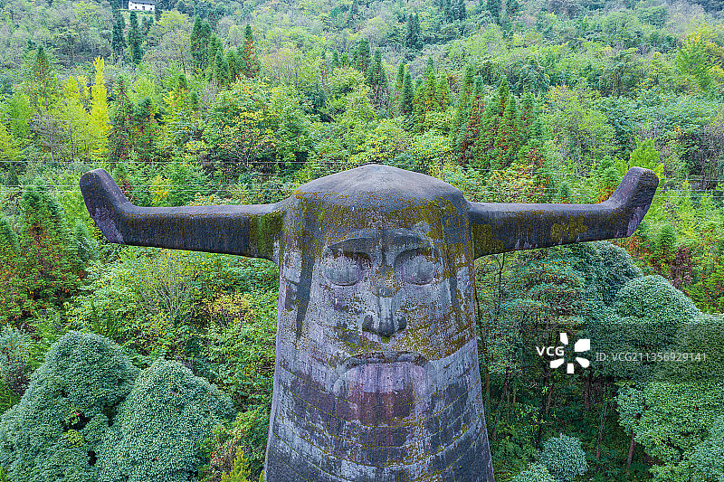 航拍神农架神农坛景区风光图片素材