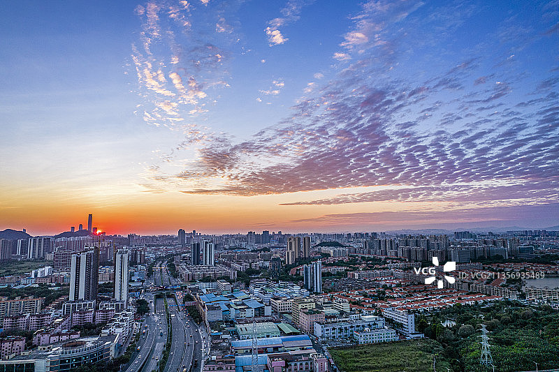醉晚霞 广东省东莞市寮步镇图片素材
