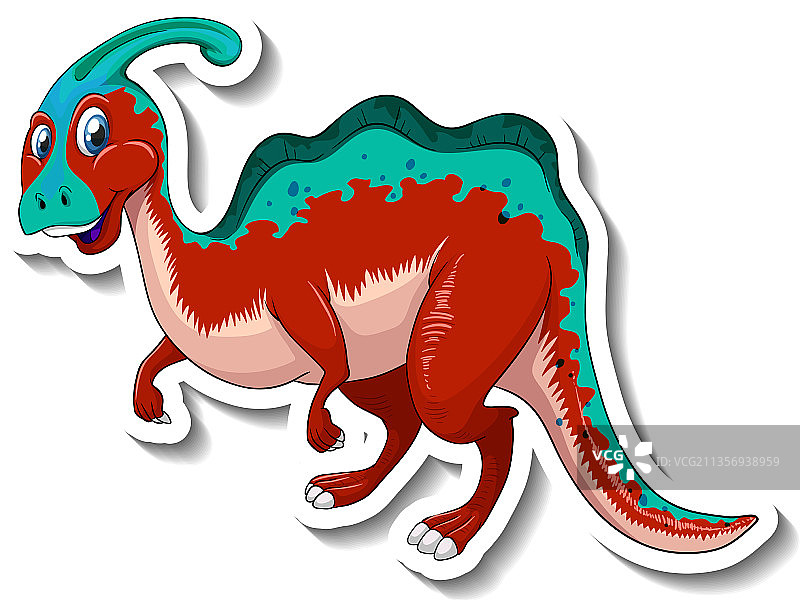 副栉龙卡通角色贴纸图片素材