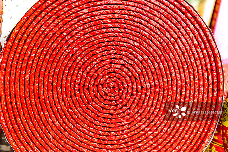 环形的红色鞭炮图片素材