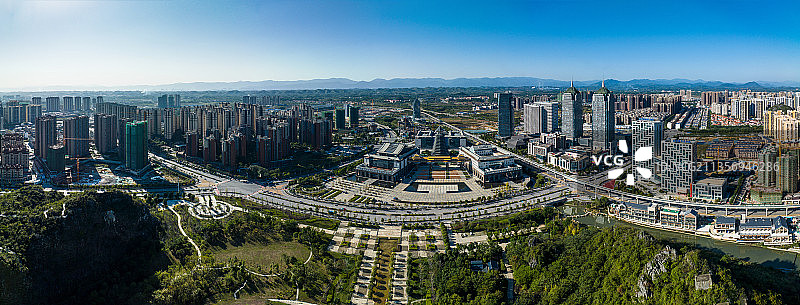 桂林临桂新区城市航拍图片素材