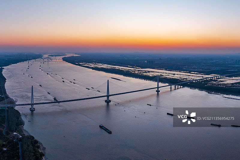 黄金水道——长江，江苏南京图片素材