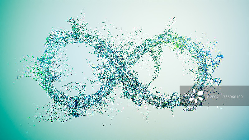 粒子特效莫比乌斯环元宇宙主题插画图片素材