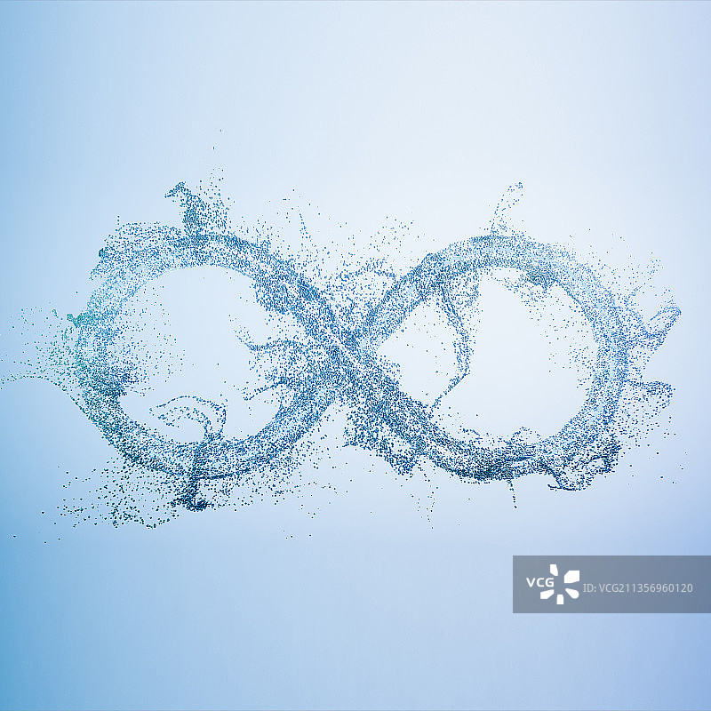 粒子特效莫比乌斯环元宇宙主题插画图片素材