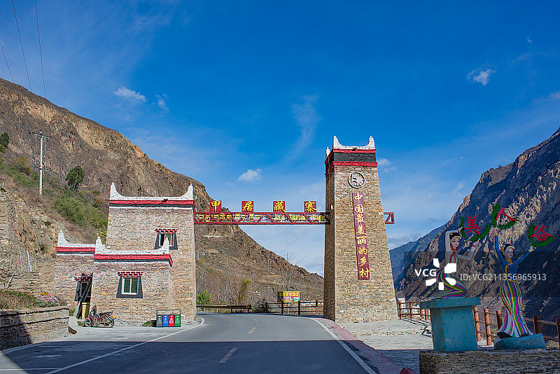 甲居藏寨图片素材